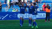 GOL. Chendo celebra uno de sus tantos esta temporada, junto a sus compañeros.