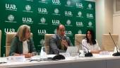 Teresa Pérez, Nicolás Ruiz y Rosa Vallecillo, este jueves, en rueda de prensa. / Francisco J. Marín / Diario JAÉN.