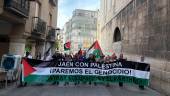 Imagen de archivo de la manifestación en apoyo a Palestina, en Jaén, del pasado 13 de septiembre. / Nuria Fernández / Diario JAÉN.