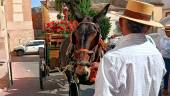San Mateo procesiona en romería sobre un carro empujado por caballos. / Adrián Claudio Bonahce / DIario JAÉN.