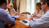 cita en villacarrillo. Pascual Manjón, Gabriel Fajardo, Ana Belén Rescalvo y Francisco Miralles, en el encuentro.