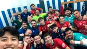 El Oleoinnova Mengíbar celebra una victoria esta temporada.