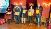 GALARDONADOS. Isabel María Salido, Francisco Martínez, Arsenio Moreno Mendoza, Gertrudis Perea Parrilla y Juan del Arco Moya.