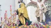 TITULARES. El paso de misterio de Jesús Orando en el Huerto y el palio de María Santísima de los Desamparados, en la estación de penitencia del año pasado.
