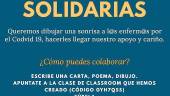 INICIATIVA. Cartel anunciador de la convocatoria “Cartas Solidarias”.