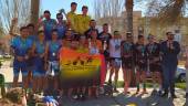 COMPETICIÓN. Podio con los primeros equipos en la categoría masculina.
