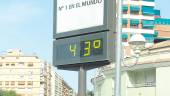 Un termómetro a 43 grados, máxima que se espera este lunes también en Jaén. 