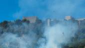 Incendio en la falda del Castillo de Santa Catalina. 