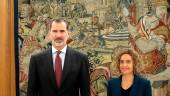 ZARZUELA. El Rey Felipe VI y la presidenta del Congreso. 