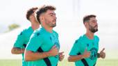Fernando Cortijo se ejercita en uno de los primeros entrenamientos del Real Jaén. / Real Jaén. 