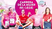 Deporte en casa. Cartel de la Carrera de la Mujer en casa.