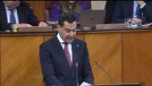 Momento en el que Juanma Moreno anunció el Plan de Empleo Extraordinario para Jaén 