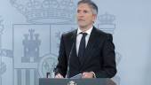 COMPARECENCIA. El ministro de Interior, Fernando Grande-Marlaska, informa de la últimas novedades.