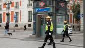 EN MADRID. Agentes de la Policía Militar (del UME) en las inmediaciones de la puerta del Sol. 