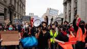 NUEVA YORK. Protestas desatadas por la muerte de George Floyd.