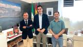 Valeriano Díaz, Marino Aguilera y Jesús Aguilar, en la Alcaldía.