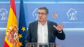 Patxi López durante una rueda de prensa posterior a la Junta de Portavoces. Archivo / Europa Press.