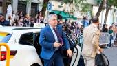 El exsecretario de Organización del PSOE Santos Cerdán a su llegada a declarar en el Tribunal Supremo. / Jesús Hellín / Europa Press.