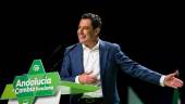 El presidente del PP-A y presidente de la Junta de Andalucía, Juanma Moreno, en un acto del PP en una imagen de archivo. / Álex Cámara / Europa Press.