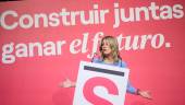 La vicepresidenta segunda y ministra de Trabajo y Economía Social, Yolanda Díaz, interviene durante la clausura de la Asamblea Estatal de Sumar, en marzo. Archivo. / Jesús Hellín / Europa Press.
