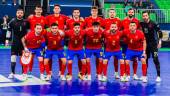 Formación de España que ganó a Bielorrusia por 0-2 con el jiennense Antonio Pérez. / RFEF.