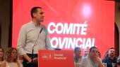 El secretario general del PSOE de Jaén, Juan Latorre, durante su intervención en el Comité Provincial del PSOE de Jaén.