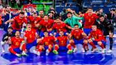 Los jugadores de la selección española celebran la clasificación para la final del Europeo. / RFEF.