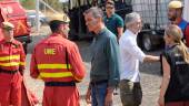 Pedro Sánchez, visita el Puesto de Mando Avanzado de Jarillas, en Extremadura. / Carlos Criado / Europa Press.