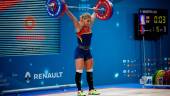 Lydia Valentín durante una competición de halterofilia de la IWF. / Archivo Europa Press.