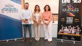 Martín de la Torre, Auxi del Olmo y Lucía Aguilar presentan la próxima cita deportiva. 