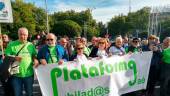MARCHA. La plataforma de jubilados de la provincia participa en la manifestación convocada en Madrid para defender el sistema público de pensiones.