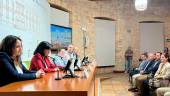 Javier Valsera, Santi Rodríguez, Blanca Garrido, Francisca Medina y María Espinosa presentaron el calendario. / Ana Lechuga / Diario JAÉN.