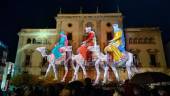 Espectáculo de “videomapping” acerca del Nacimiento de Jesús en la fachada del Ayuntamiento de Jaén, en la Plaza de Santa María. / Ayuntamiento de Jaén.