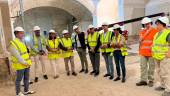 Imagen de archivo de una visita a las obras de la iglesia de Santo Domingo. / Diputación de Jaén.