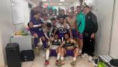 Los jugadores del Real Jaén celebran la victoria en el campo del Xerez DFC. / Real Jaén.