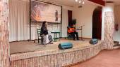 intensidad. Lucía Leiva y David Navarro en la Peña Flamenca La Araora.