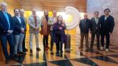 Presentación de la escultura de Antonio J. Guzmán en el antiguo Banco de España. / Ayuntamiento de Jaén.