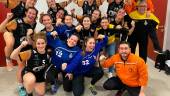 ALEGRÍA. Las jugadoras del GAB Jaén-AM System celebran la clasificación para las eliminatorias.