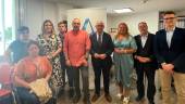 Jesús Estrella y Ángel Hidalgo durante su visita a la sede de Aspramif. / Ana Isabel Bravo / Diario JAÉN. 