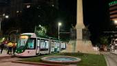 El tranvía de Jaén, en una de sus salidas en pruebas. / Junta de Andalucía. 