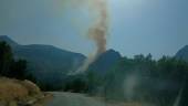 Incendio producido en Albanchez de Mágina. 