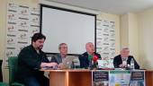 Luis Francisco Sánchez Cáceres, Antonio Martín Mesa, Antonio Garrido Gámez y Pedro Molino Jiménez, en la rueda de prensa. / Fran Miranda / Diario JAÉN.
