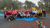 Foto de familia de los participantes en el Trail Solidario Ciudad de Jaén.