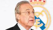 APOYO. Florentino Pérez, presidente del Real Madrid.