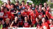 Deportistas del Club Atletismo Antorcha de Andújar después de terminar la prueba del pasado fin de semana en Jaén.