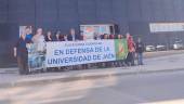 Concentración de la Plataforma en Defensa de la UJA. Archivo.