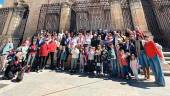 La Asociación Jacobea e Hilos para Educar durante el Camino Mozárabe./ Judit Laguna / Diario JAÉN.