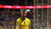 GALONES. Mauricio camina por la pista en el partido de la Copa de España ante Viña Albali.