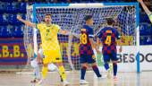 buena imagen. Fran Peña celebra el gol marcado ante el FC Barcelona.