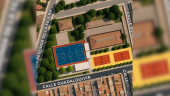 Plano del proyecto del pabellón construido sobre parte del terreno del Colegio Santa María Magdalena. 